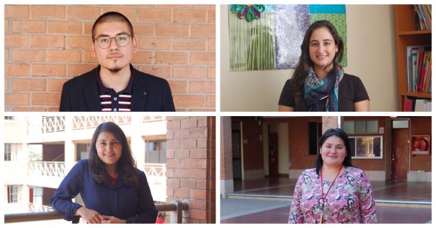 Los cuatro docentes del CS Quilicura que se están perfeccionando para obtener nuevas herramientas educativas