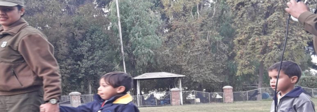 Pequeños del Dagoberto Godoy La Granja visitan la Escuela de Adiestramiento Canino de Carabineros de Chile