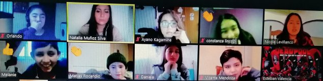 Estudiantes y profesora de 6ºA del TDG Lo Prado se reencuentran virtualmente para confeccionar afiches Estudiantes y profesora de 6ºA del TDG Lo Prado se reencuentran virtualmente para confeccionar afiches