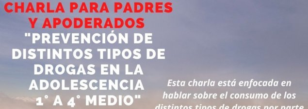 CS Pudahuel invita a apoderados a participar en charla preventiva de consumo de drogas este miércoles 28 de octubre