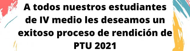 CS La Florida envía mensaje de aliento a sus estudiantes para la rendición de la PTU CS La Florida envía mensaje de aliento a sus estudiantes para la rendición de la PTU