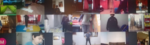 Estudiantes de 1º y 2º básico del TDG La Granja practican gimnasia cerebral en Educación Física Estudiantes de 1º y 2º básico del TDG La Granja practican gimnasia cerebral en Educación Física