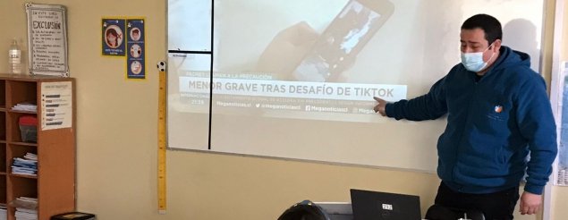 TDG La Granja realiza conversatorio con estudiantes de 4° a 8° básico sobre el buen uso de Tik-Tok