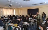 Estudiantes de 7° y 8° básico del TDG Lo Prado participan en charla de responsabilidad penal dictada por Carabineros