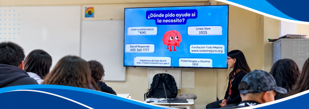 Programa SENDA PREVIENE realiza talleres con estudiantes de Primeros y Segundos años de enseñanza media.